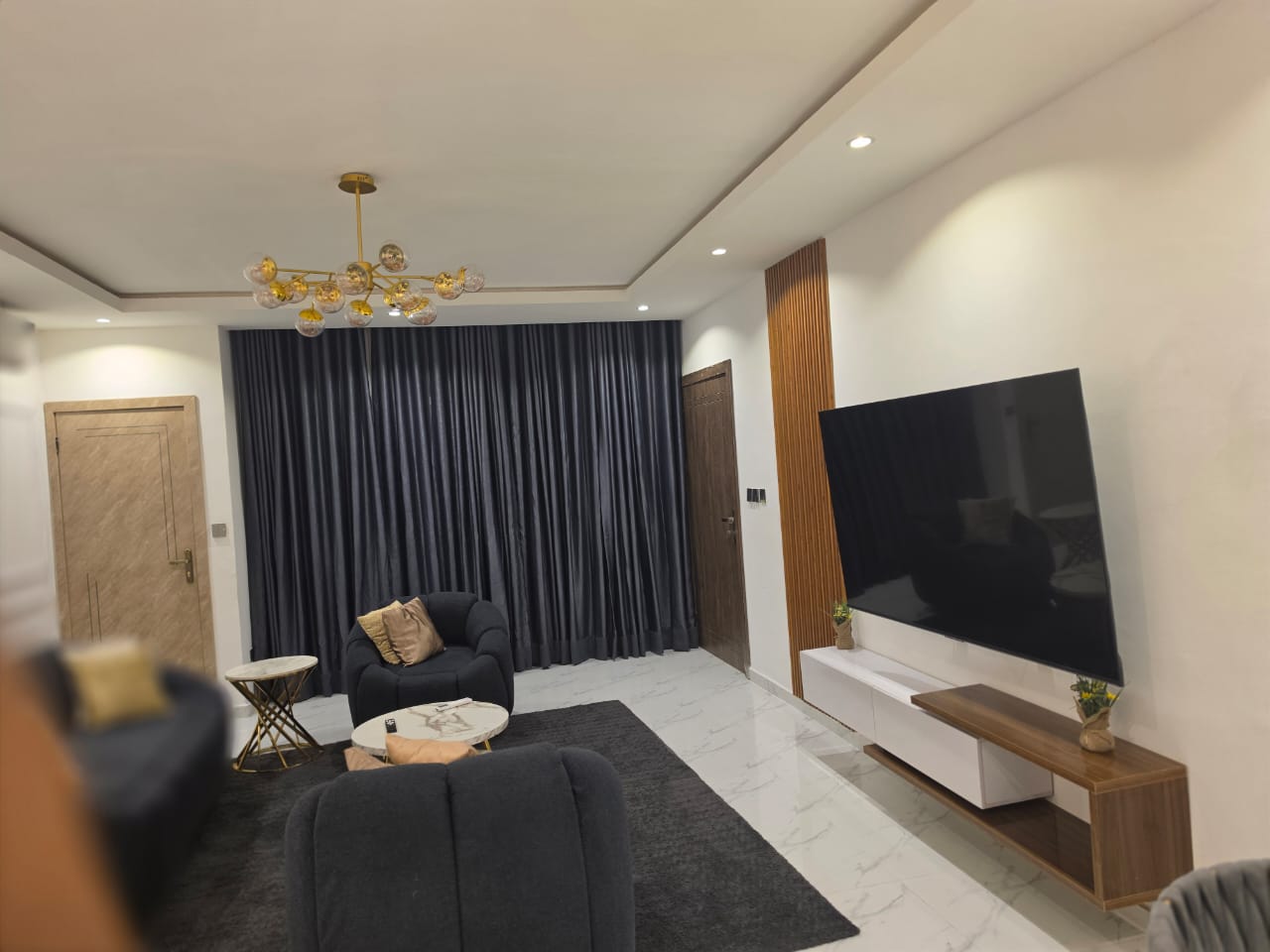 Luxury apartment living room in Lekki Lagos Nigeria - Casa Zuri
